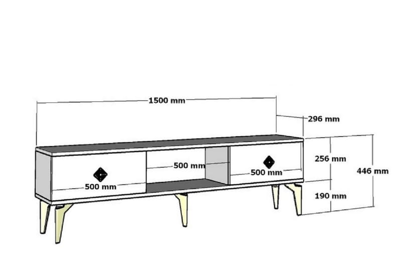 Tv-bänk Mangla 150 cm - Vit - Möbler - TV- & Mediamöbler - TV bänk & mediabänk