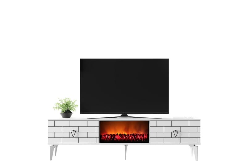 Tv-bänk Mangla 150 cm - Vit - Möbler - TV- & Mediamöbler - TV bänk & mediabänk