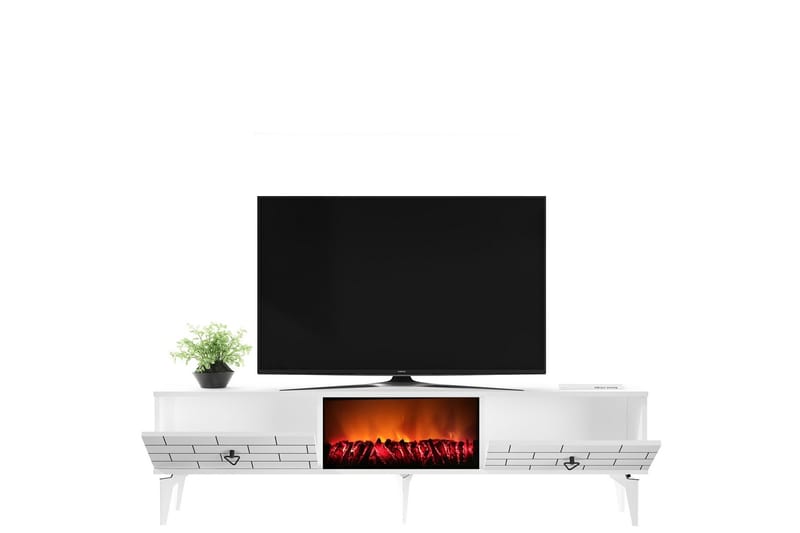 Tv-bänk Mangla 150 cm - Vit - Möbler - TV- & Mediamöbler - TV bänk & mediabänk