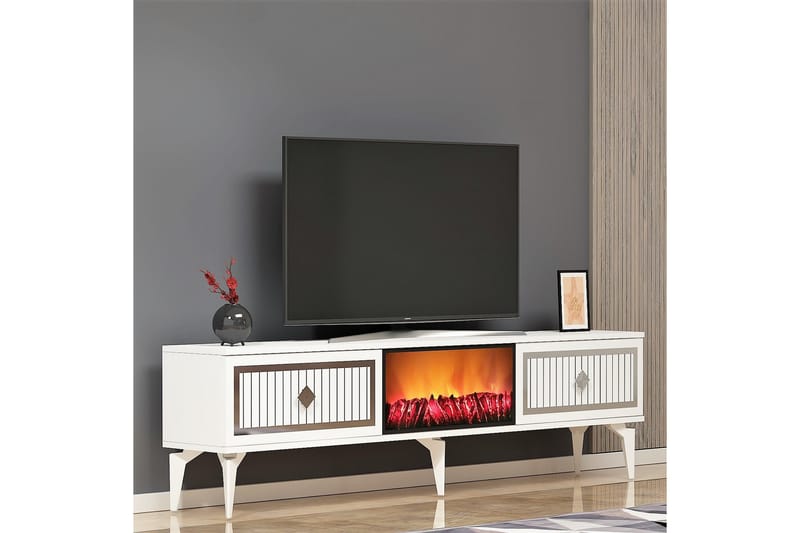 Tv-bänk Munda 150 cm - Silver - Möbler - TV- & Mediamöbler - TV bänk & mediabänk