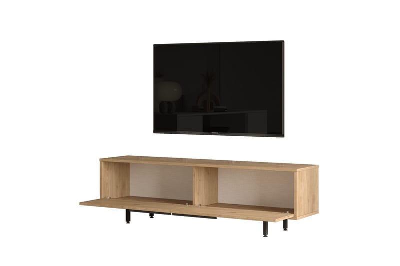 Tv-bänk Munish 160 cm - Valnöt - Möbler - TV- & Mediamöbler - TV bänk & mediabänk