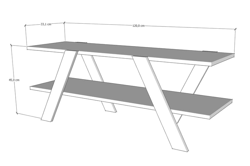 TV-bänk Oxalla 120 cm - Grå - Möbler - TV- & Mediamöbler - TV bänk & mediabänk