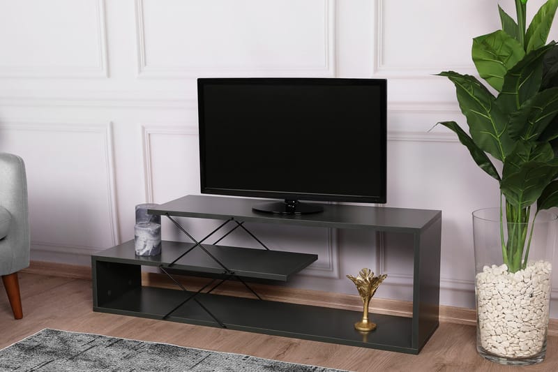 Tv-bänk Riyana 120 cm - Antracit - Möbler - TV- & Mediamöbler - TV bänk & mediabänk