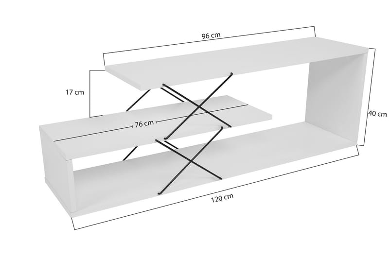 Tv-bänk Riyana 120 cm - Vit - Möbler - TV- & Mediamöbler - TV bänk & mediabänk