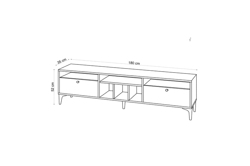 Tv-bänk Robbiate 180 cm - Natur - Möbler - TV- & Mediamöbler - TV bänk & mediabänk