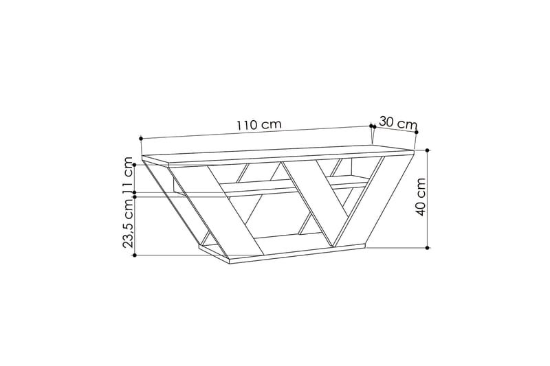 Tv-Bänk Rodger 110 cm - Brun - Möbler - TV- & Mediamöbler - TV bänk & mediabänk