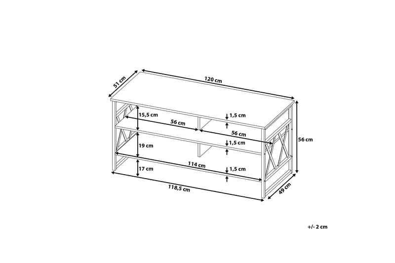 TV-Bänk Shavina 120 cm - Mörkbrun - Möbler - TV- & Mediamöbler - TV bänk & mediabänk