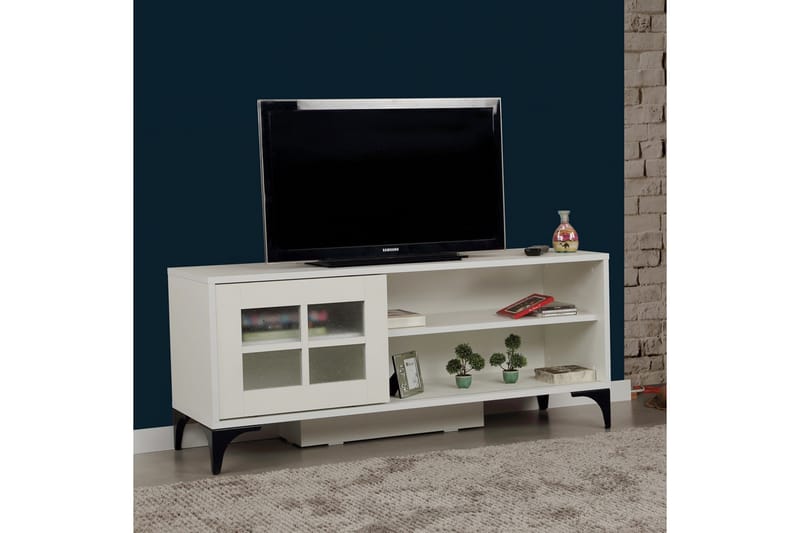 Tv-bänk Skoglund 125 cm - Vit - Möbler - TV- & Mediamöbler - TV bänk & mediabänk