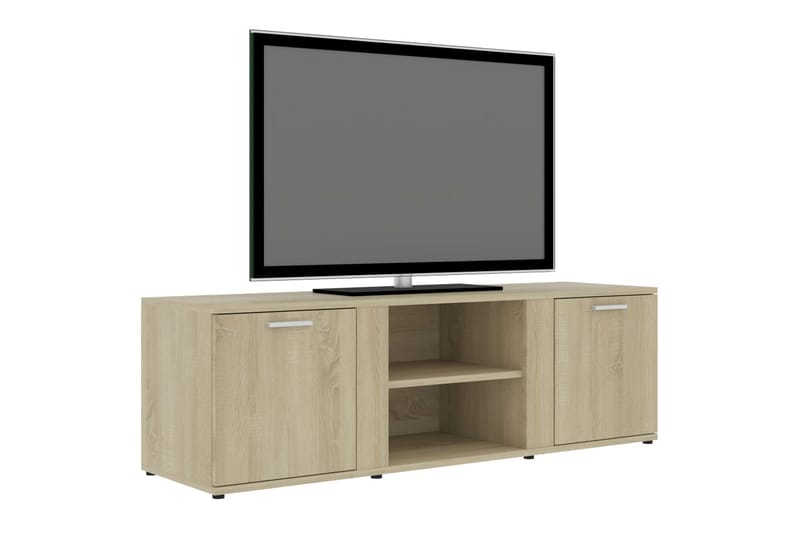 TV-bänk sonoma-ek 120x34x37 cm spånskiva - Brun - Möbler - TV- & Mediamöbler - TV bänk & mediabänk