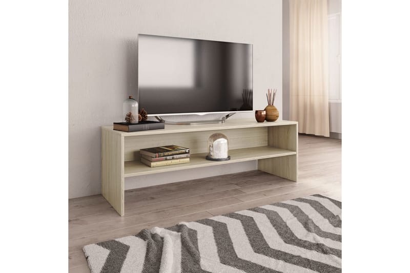 TV-bänk sonoma ek 120x40x40 cm spånskiva - Brun - Möbler - TV- & Mediamöbler - TV bänk & mediabänk