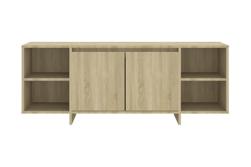 TV-bänk sonoma-ek 130x35x50 cm spånskiva - Beige - Möbler - TV- & Mediamöbler - TV bänk & mediabänk