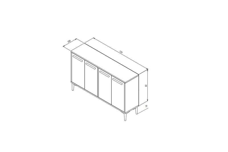 Tv-bänk Stria 120 cm - Antracit - Möbler - TV- & Mediamöbler - TV bänk & mediabänk