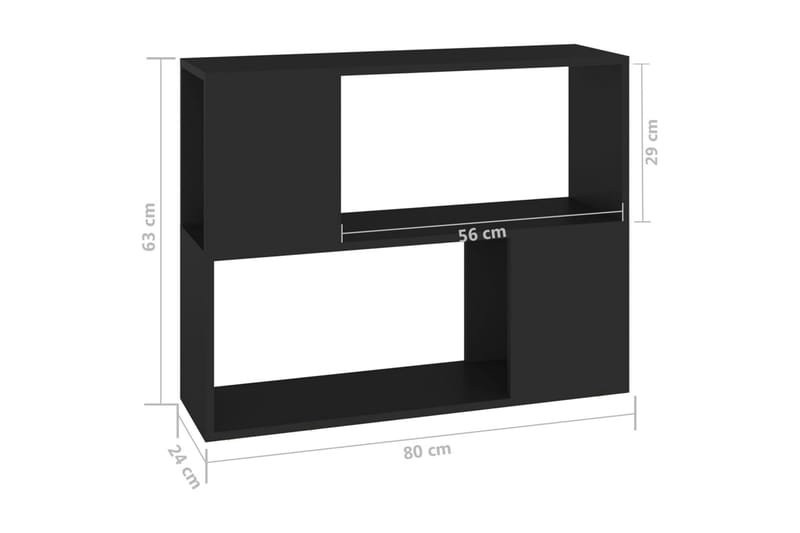 TV-bänk svart 80x24x63 cm spånskiva - Svart - Möbler - TV- & Mediamöbler - TV bänk & mediabänk