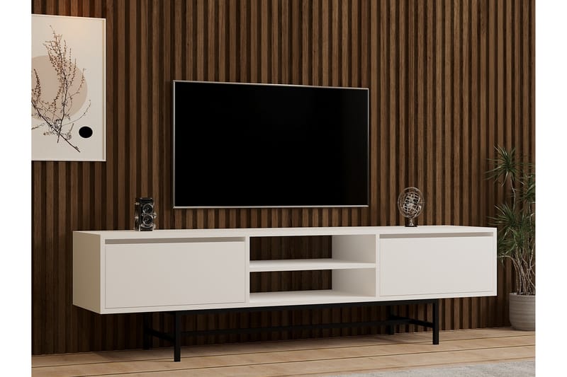 Tv-bänk Tauber 180 cm - Vit - Möbler - TV- & Mediamöbler - TV bänk & mediabänk