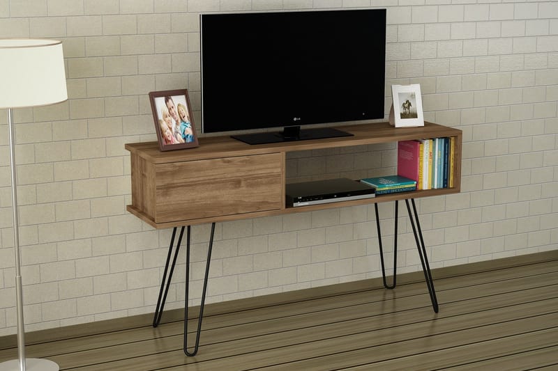 Tv-bänk Tessie 120 cm - Valnöt - Möbler - TV- & Mediamöbler - TV bänk & mediabänk