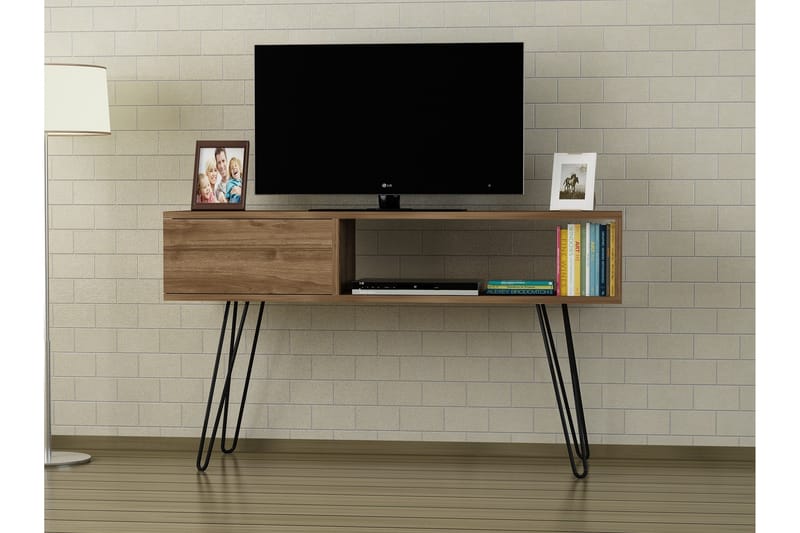 Tv-bänk Tessie 120 cm - Valnöt - Möbler - TV- & Mediamöbler - TV bänk & mediabänk