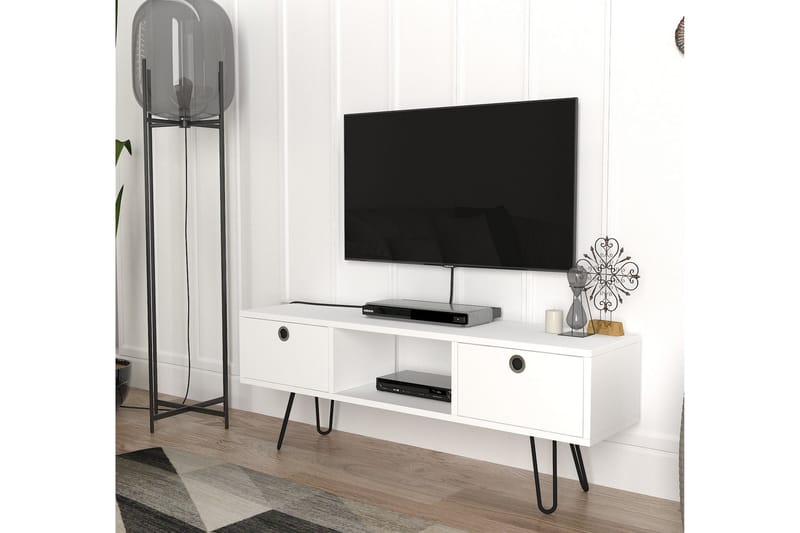 Tv-bänk Tessie 120 cm - Vit - Möbler - TV- & Mediamöbler - TV bänk & mediabänk