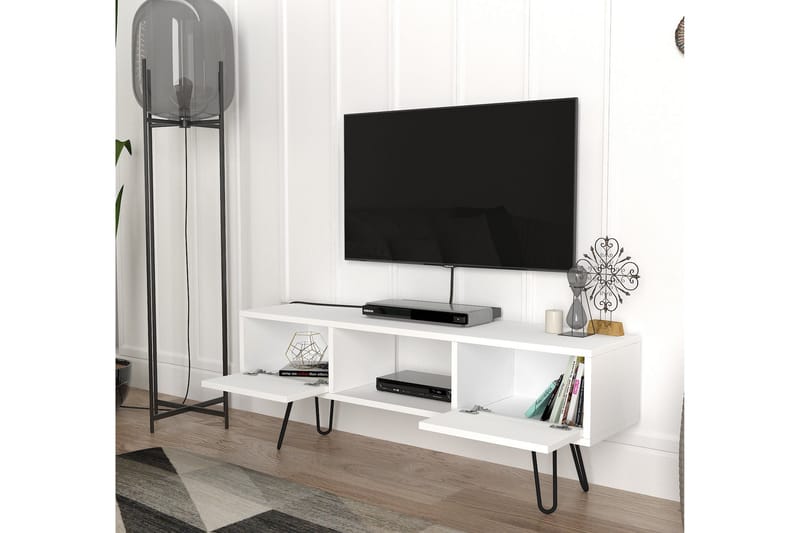 Tv-bänk Tessie 120 cm - Vit - Möbler - TV- & Mediamöbler - TV bänk & mediabänk