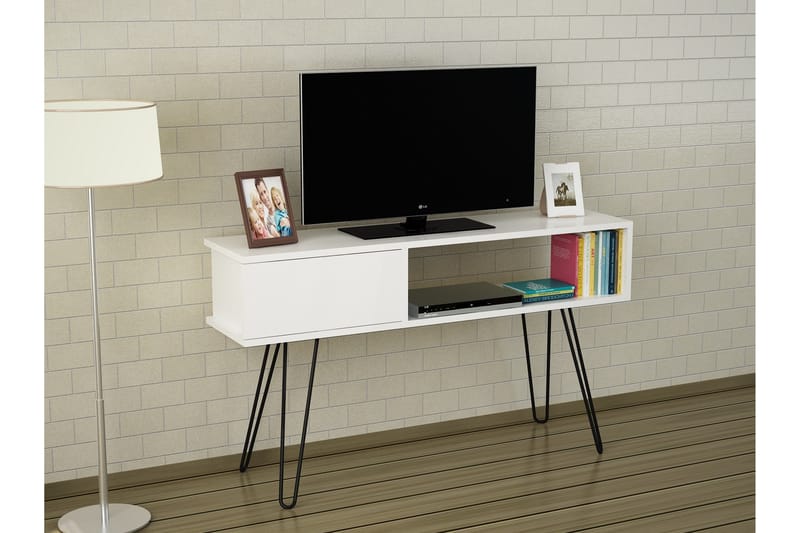 Tv-bänk Tessie 120 cm - Vit - Möbler - TV- & Mediamöbler - TV bänk & mediabänk