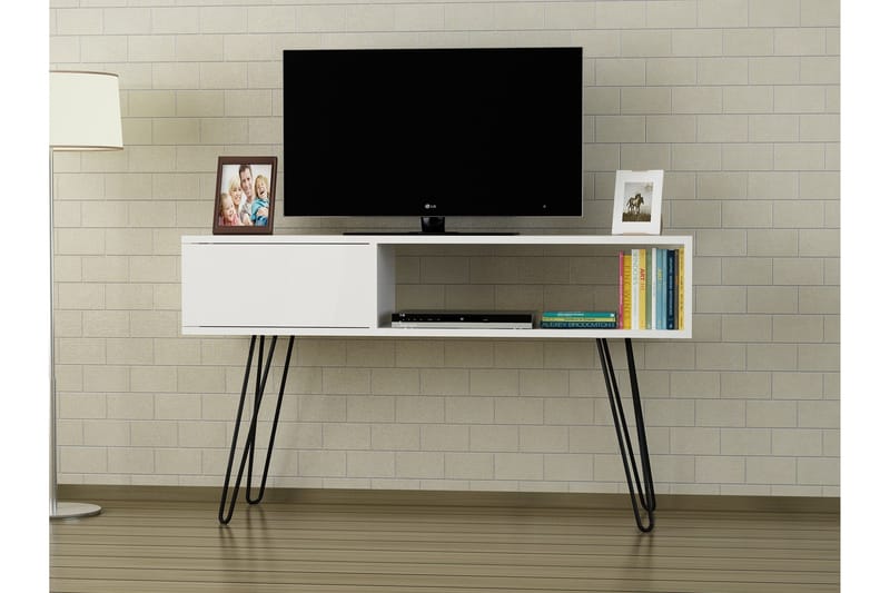 Tv-bänk Tessie 120 cm - Vit - Möbler - TV- & Mediamöbler - TV bänk & mediabänk