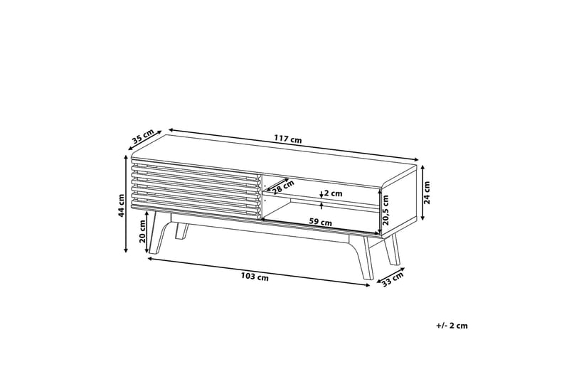 Tv-Bänk Toledo 35x117 cm - Trä|Natur - Möbler - TV- & Mediamöbler - TV bänk & mediabänk