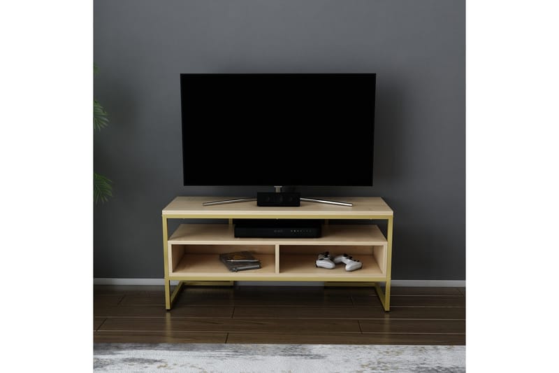 Tv-bänk Urgby 110x49,9 cm - Guld - Möbler - TV- & Mediamöbler - TV bänk & mediabänk