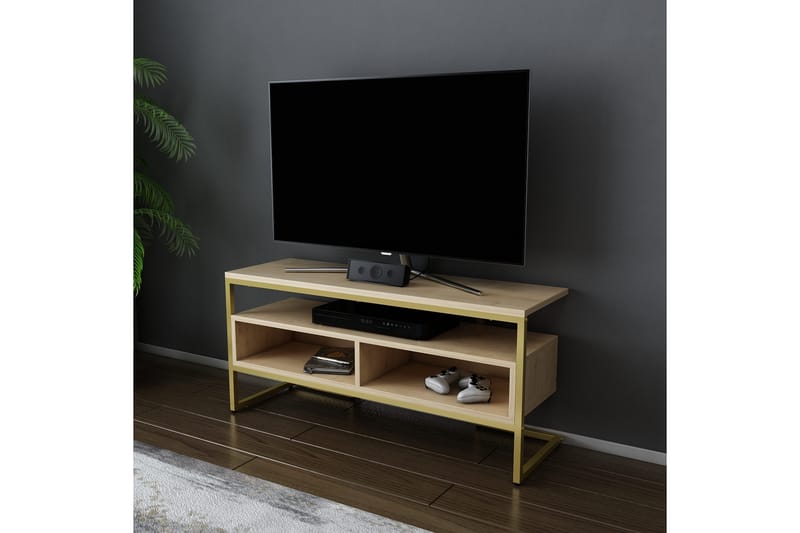 Tv-bänk Urgby 110x49,9 cm - Guld - Möbler - TV- & Mediamöbler - TV bänk & mediabänk