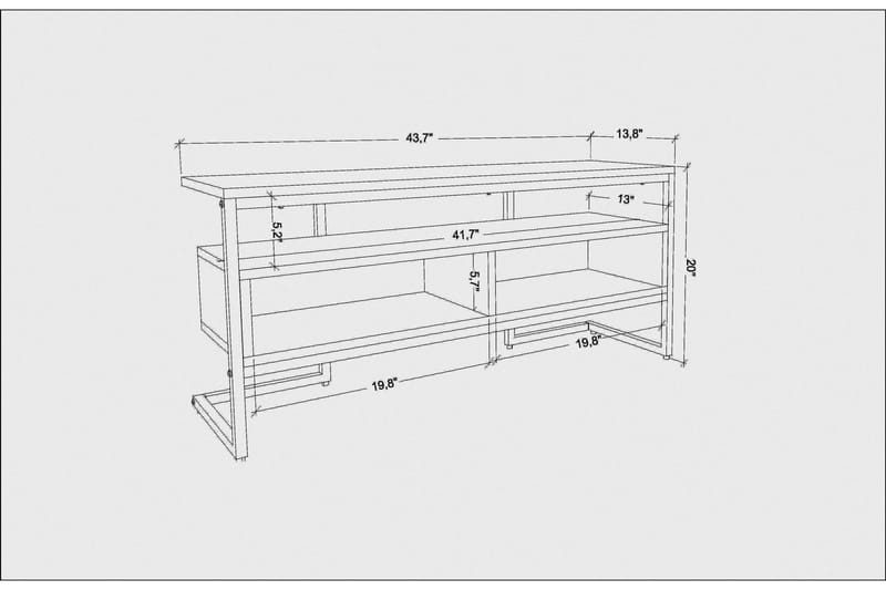 Tv-bänk Urgby 110x49,9 cm - Guld - Möbler - TV- & Mediamöbler - TV bänk & mediabänk