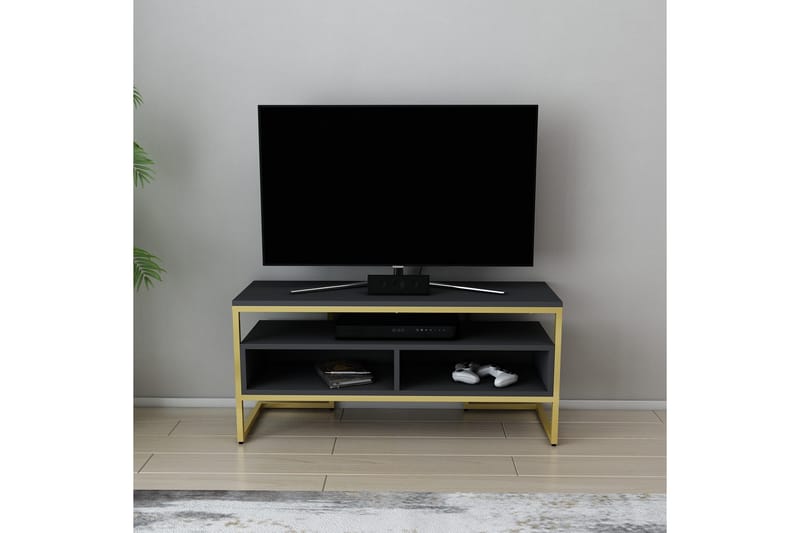 Tv-bänk Urgby 110x49,9 cm - Guld - Möbler - TV- & Mediamöbler - TV bänk & mediabänk