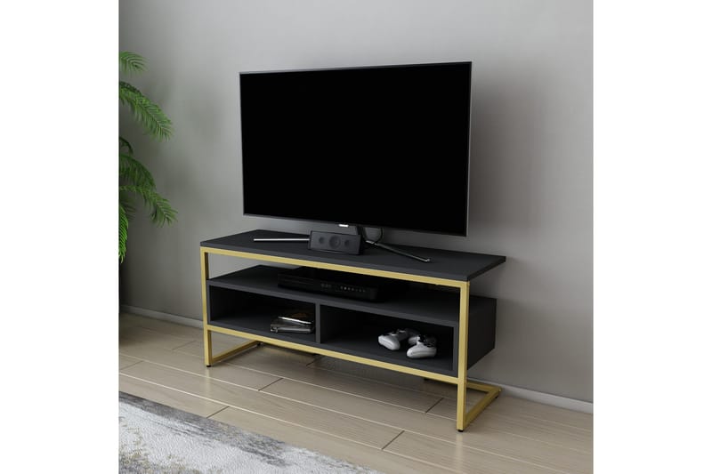 Tv-bänk Urgby 110x49,9 cm - Guld - Möbler - TV- & Mediamöbler - TV bänk & mediabänk