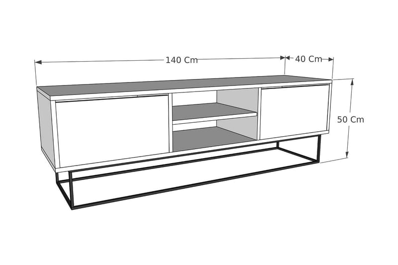 Tv-bänk Urgby 140x50 cm - Flerfärgad - Möbler - TV- & Mediamöbler - TV bänk & mediabänk