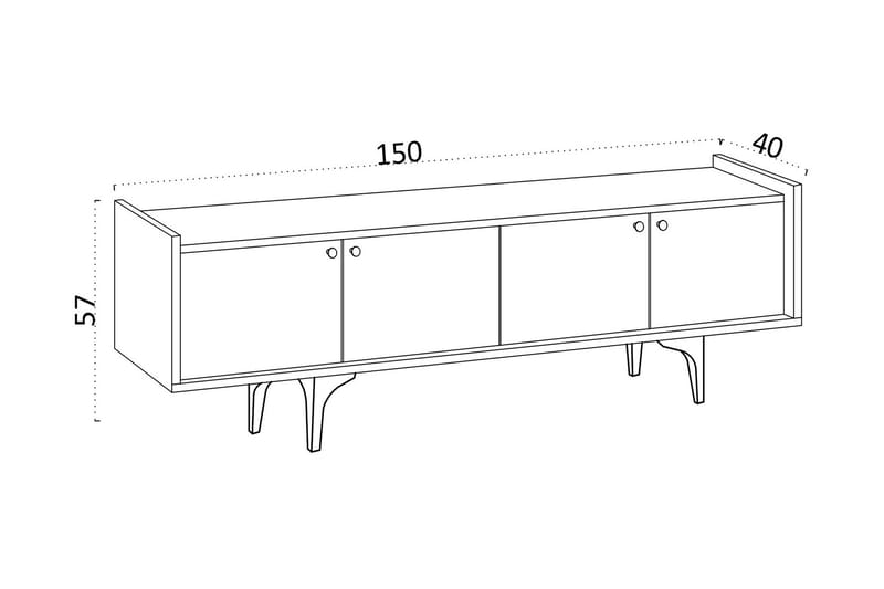 Tv-bänk Urgby 150x57 cm - Möbler - TV- & Mediamöbler - TV bänk & mediabänk