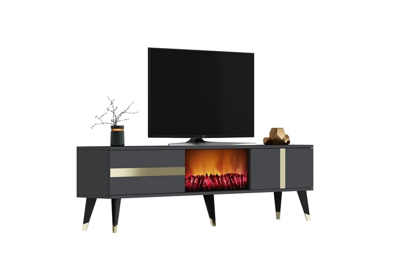 Tv-bänk Vania 150 cm - Guld - Möbler - TV- & Mediamöbler - TV bänk & mediabänk