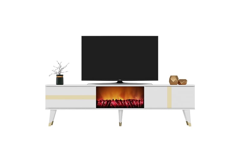 Tv-bänk Vania 150 cm - Guld - Möbler - TV- & Mediamöbler - TV bänk & mediabänk