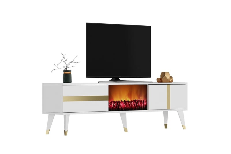 Tv-bänk Vania 150 cm - Guld - Möbler - TV- & Mediamöbler - TV bänk & mediabänk