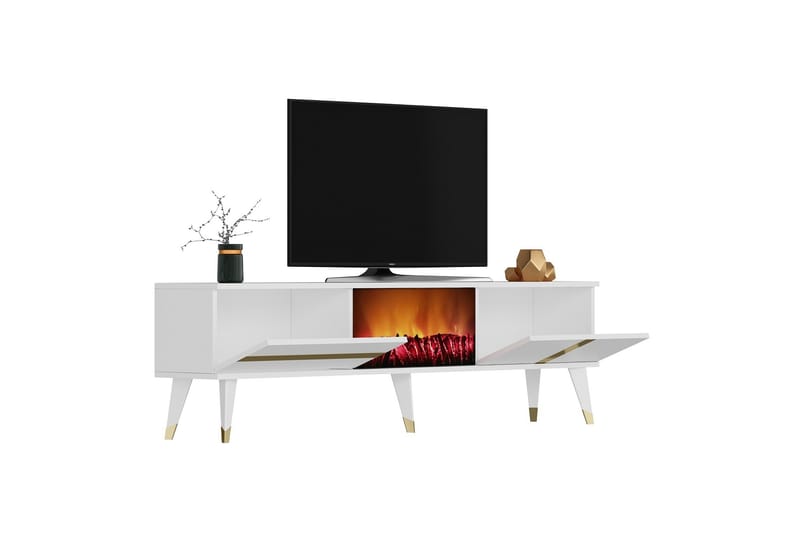 Tv-bänk Vania 150 cm - Guld - Möbler - TV- & Mediamöbler - TV bänk & mediabänk