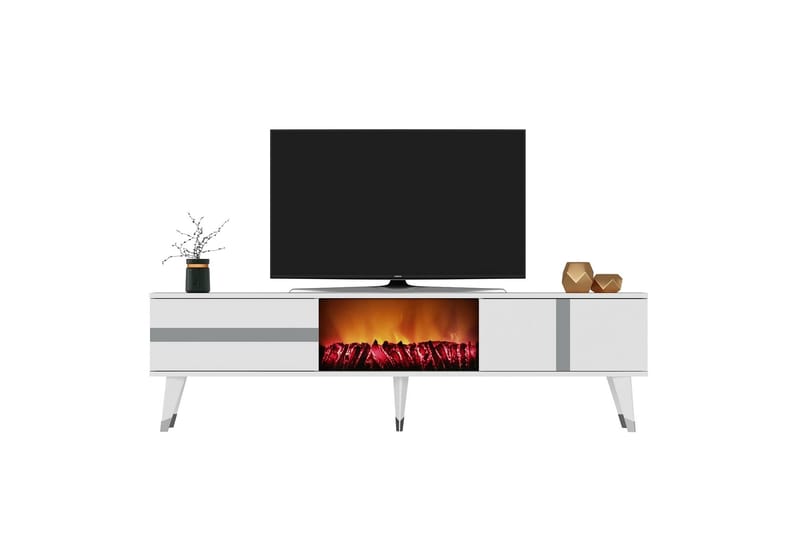 Tv-bänk Vania 150 cm - Silver - Möbler - TV- & Mediamöbler - TV bänk & mediabänk