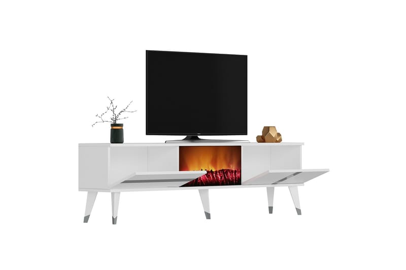 Tv-bänk Vania 150 cm - Silver - Möbler - TV- & Mediamöbler - TV bänk & mediabänk