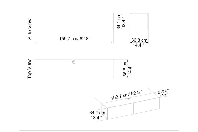 Tv-bänk Violaceae 159,7x34,1 cm - Vit - Möbler - TV- & Mediamöbler - TV bänk & mediabänk