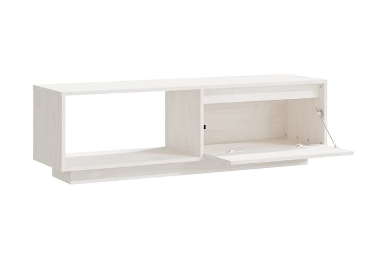 TV-bänk vit 110x30x33,5 cm massiv furu - Vit - Möbler - TV- & Mediamöbler - TV bänk & mediabänk