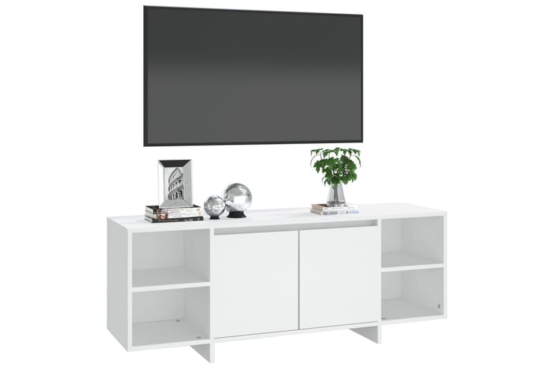 TV-bänk vit 130x35x50 cm spånskiva - Vit - Möbler - TV- & Mediamöbler - TV bänk & mediabänk