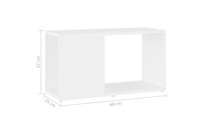 TV-bänk vit 60x24x32 cm spånskiva - Vit - Möbler - TV- & Mediamöbler - TV bänk & mediabänk