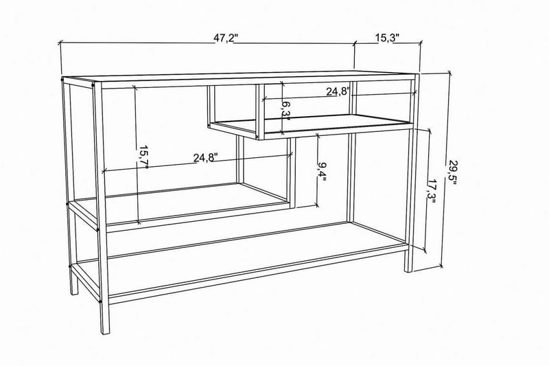 Tv-bänk Zakkum 120x75 cm - Antracit - Möbler - TV- & Mediamöbler - TV bänk & mediabänk