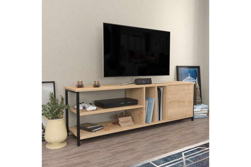 Tv-bänk Zakkum 140x50,8 cm - Svart - Möbler - TV- & Mediamöbler - TV bänk & mediabänk