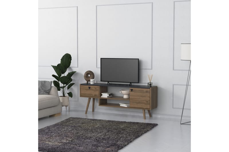 Tv-bänk Zakkum 140x55 cm - Antracit - Möbler - TV- & Mediamöbler - TV bänk & mediabänk