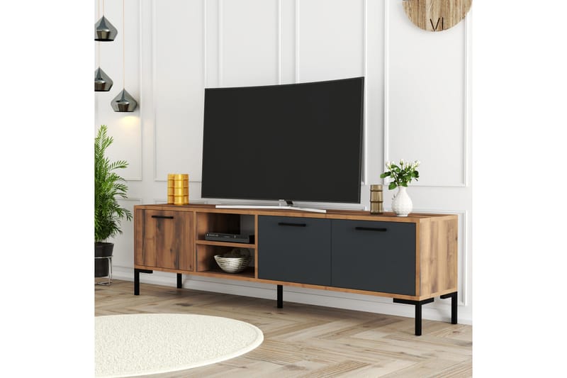 Tv-bänk Zakkum 150x52 cm - Brun - Möbler - TV- & Mediamöbler - TV bänk & mediabänk