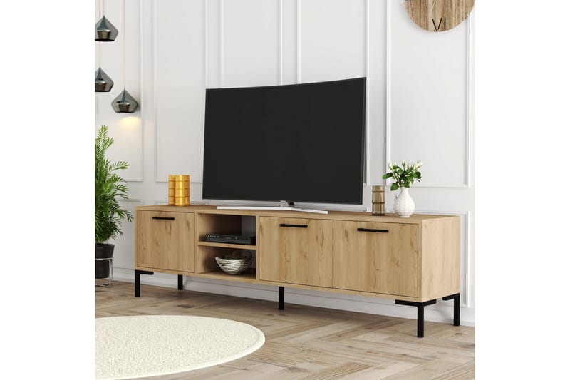 Tv-bänk Zakkum 150x52 cm - Brun - Möbler - TV- & Mediamöbler - TV bänk & mediabänk