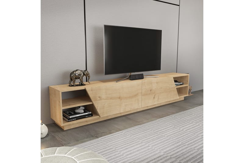 Tv-bänk Zakkum 240x47,4 cm - Brun - Möbler - TV- & Mediamöbler - TV bänk & mediabänk