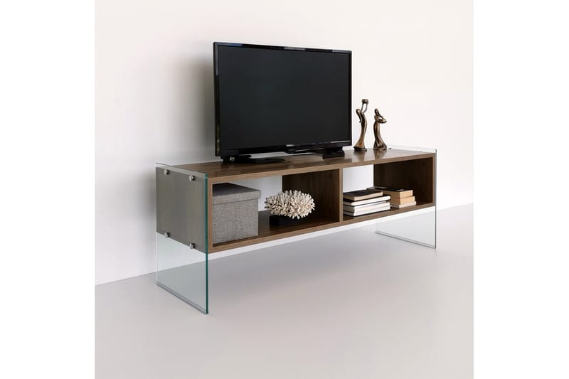 TV-bänk Zazana 122 cm - Brun - Möbler - TV- & Mediamöbler - TV bänk & mediabänk