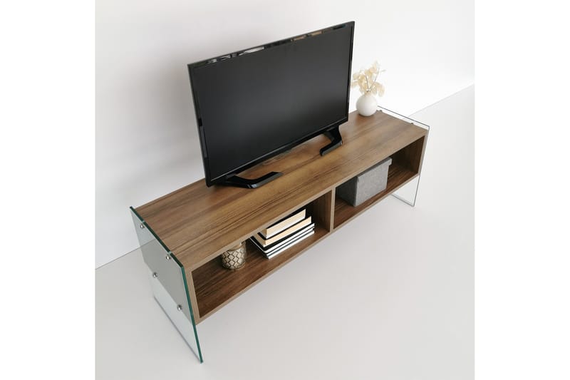 TV-bänk Zazana 122 cm - Brun - Möbler - TV- & Mediamöbler - TV bänk & mediabänk